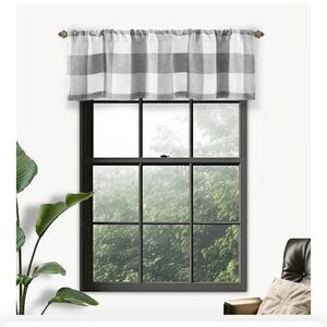 Grey Buffalo Plaid Valance